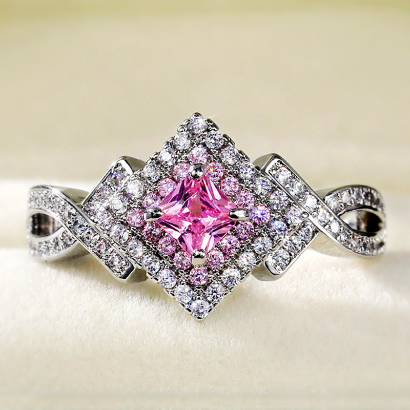 Creative Cross-wound  Diamond Zircon Ring, Versatile Jewelry